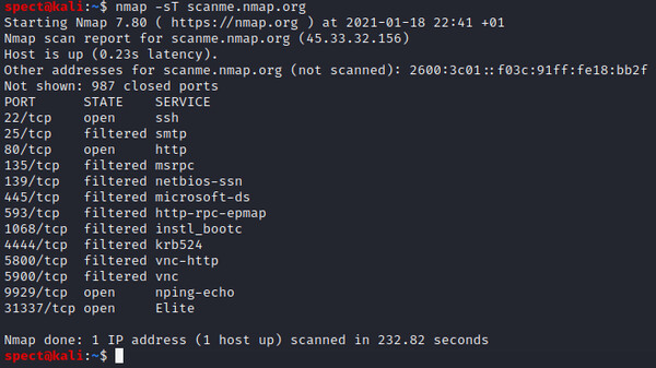 Nmap TCP Connect Scan