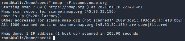 Nmap TCP FIN Scan