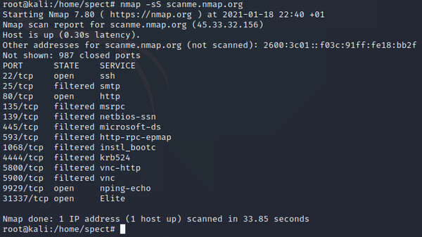 Nmap TCP SYN Scan